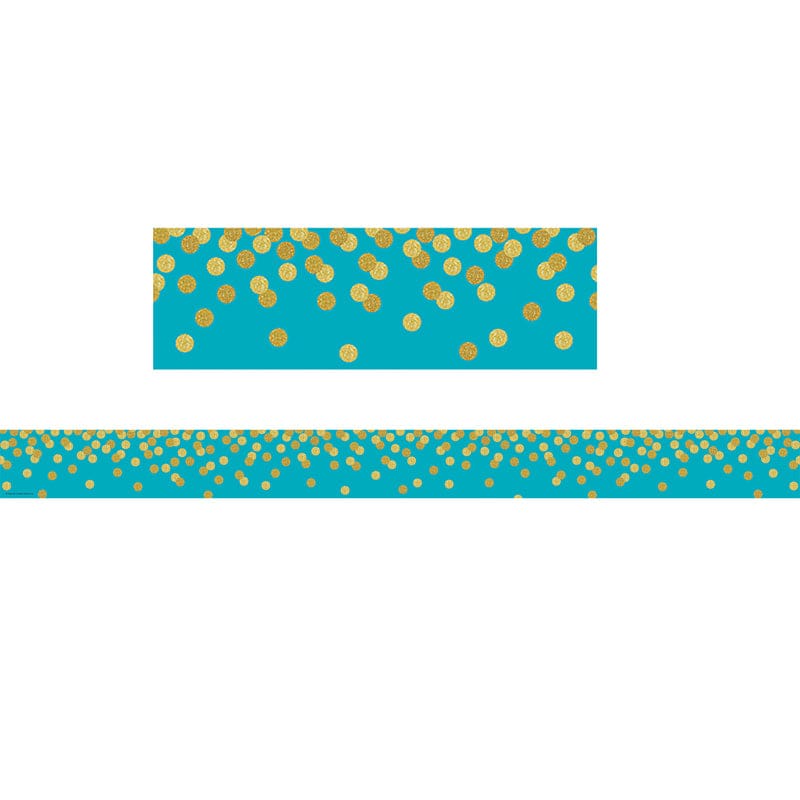 Teal Confetti Straight Border Trim (Pack of 10) - Border/Trimmer - Teacher Created Resources