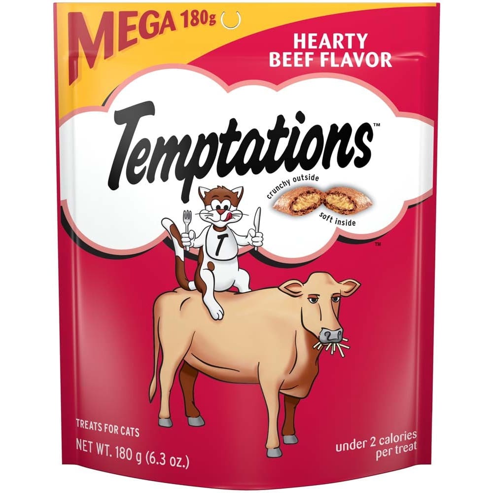 Temptations Hearty Beef Cat Treat 6.3 oz - Pet Supplies - Temptations