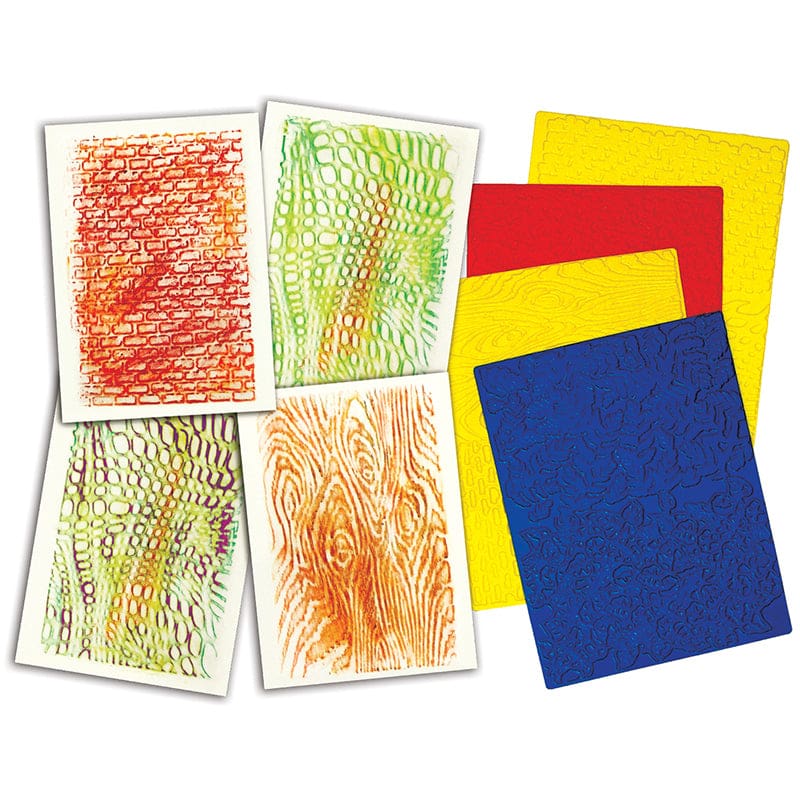Texture Rubbing Plates (Pack of 3) - Rubbing Plates - Roylco Inc.