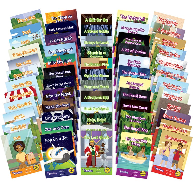 The Beanies Boxed Set 60 Books Letters & Sounds - Leveled Readers - Junior Learning