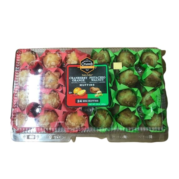 The Worthy Crumb Pastry Co. two-bite Mini Muffins, 24 Count - ShelHealth.Com