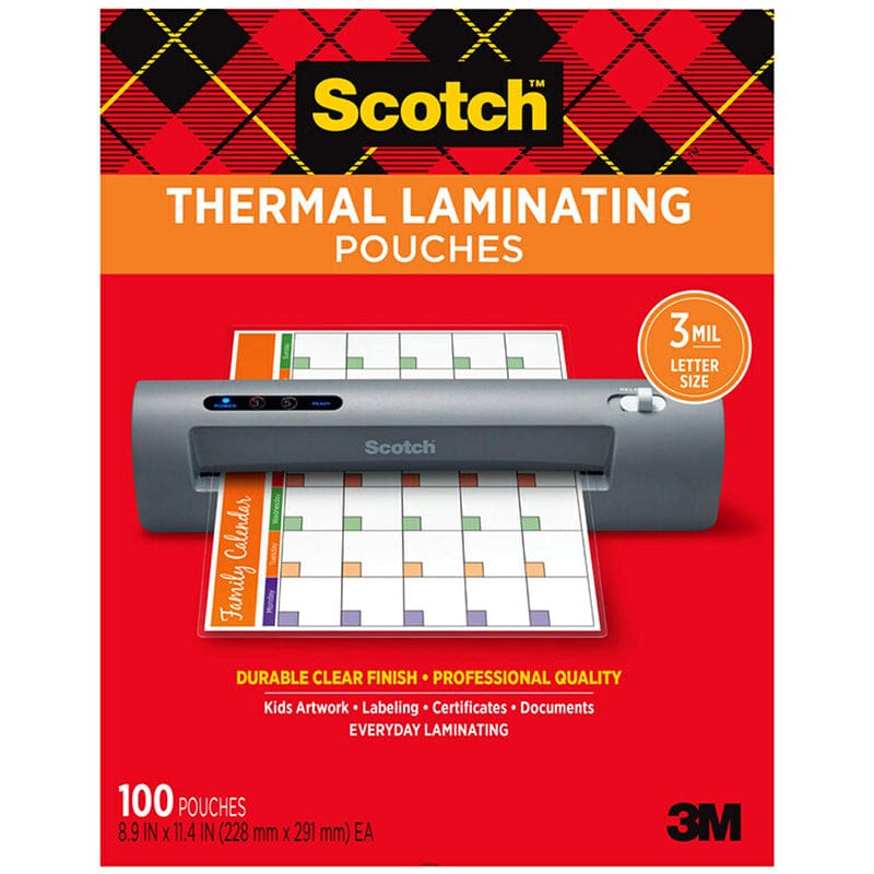 Thermal Laminating Pouch 3Mil 100Pk Letter Size - Laminating Film - 3M Company