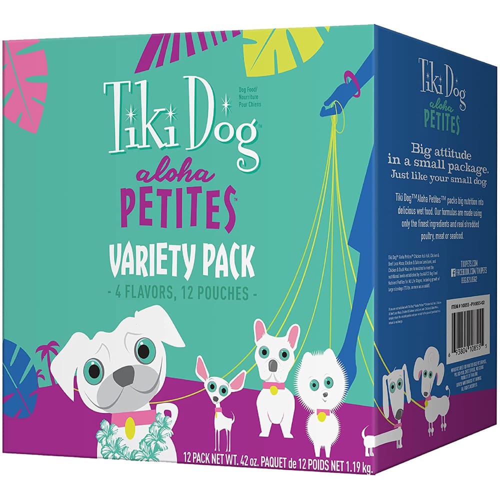 Tiki Pets Dog Aloha 3.5Oz Variety Pouch Pack (Case Of 12) - Pet Supplies - TIKI Pets