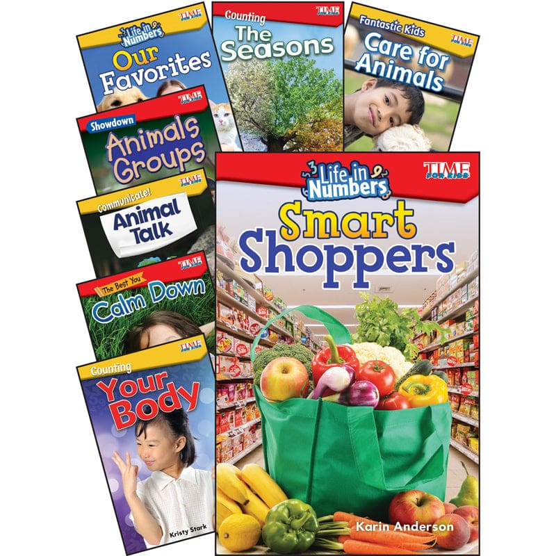 Time For Kids Math/Science Gr K-1 8 Book Set - Cross-Curriculum Resources - Shell Education
