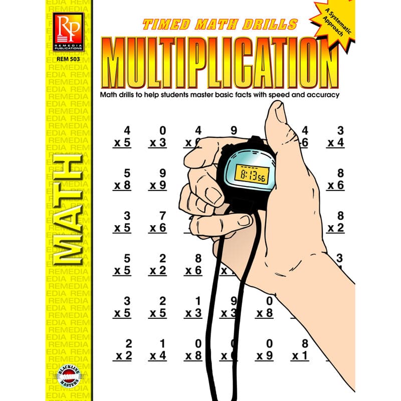 Timed Math Drills Multiplication (Pack of 6) - Multiplication & Division - Remedia Publications