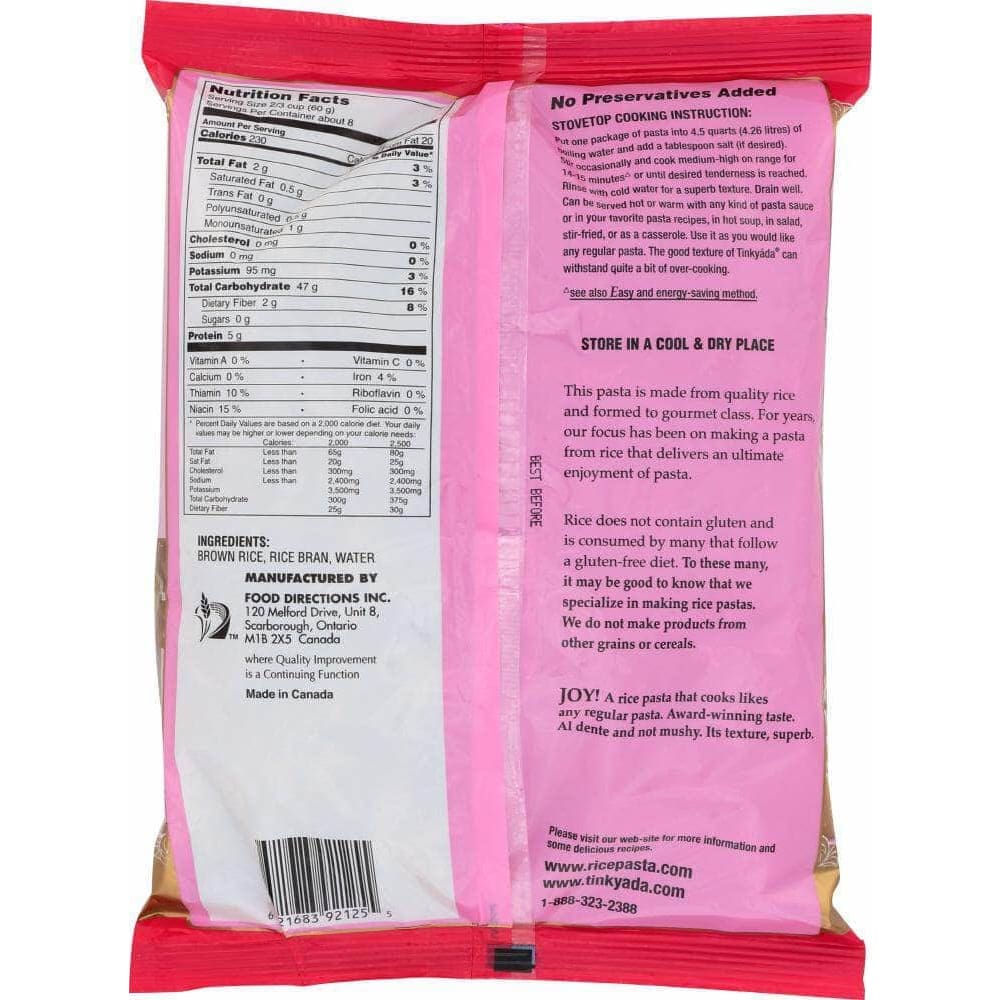 Tinkyada Tinkyada Pasta Brown Rice Pasta Spirals With Rice Bran, 16 oz