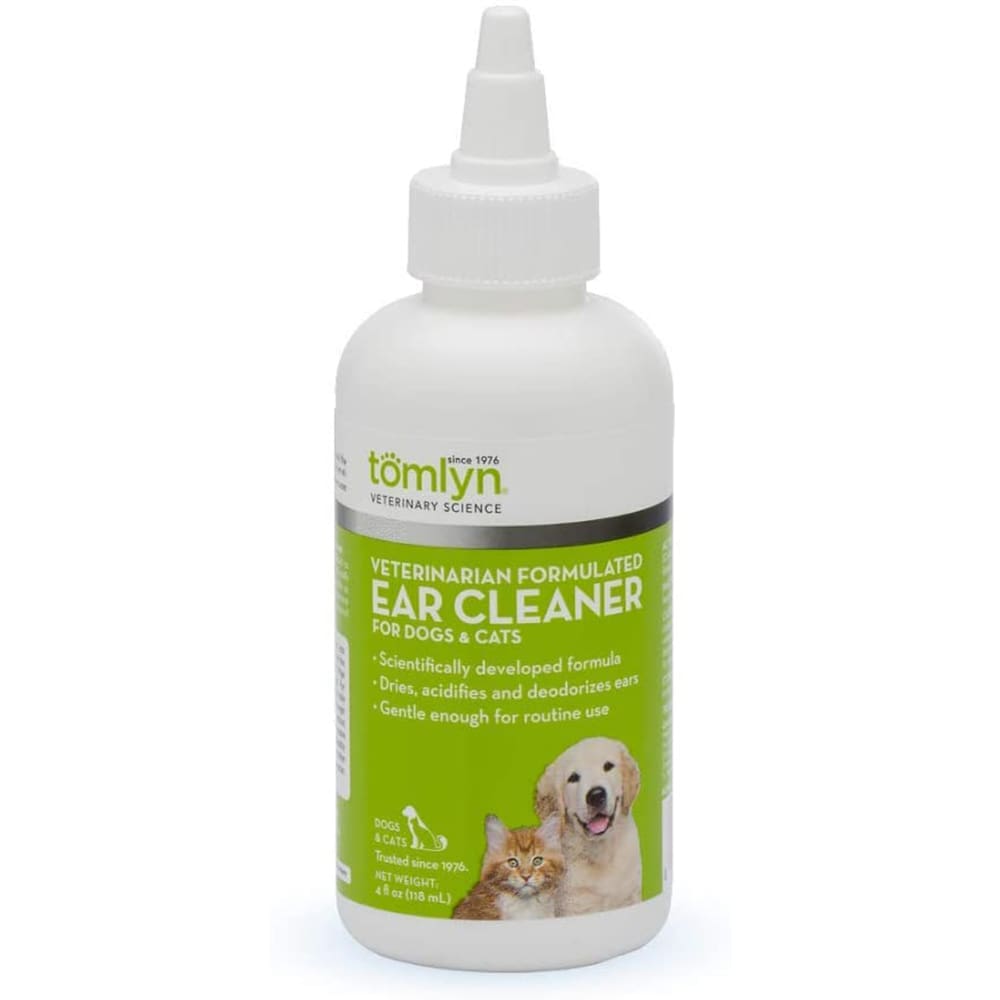 Tomlyn Veterinarian Formulated Ear Cleaner for Dogs & Cats 4 fl. oz - Pet Supplies - Tomlyn