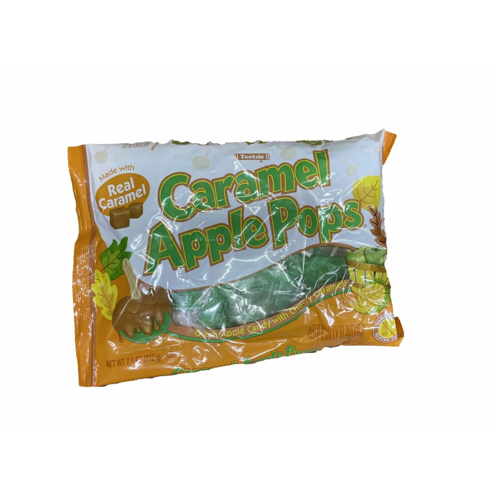 Tootsie Roll Tootsie Caramel Apple Lollipops, 7.5 oz. Caramel and Green Apple Lollipop Halloween Candy