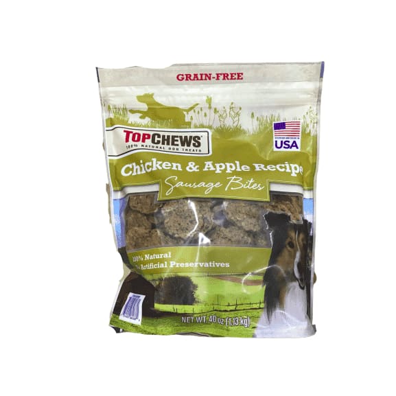 Top Chews Chicken & Apple Sausages, 40 ounces - ShelHealth.Com