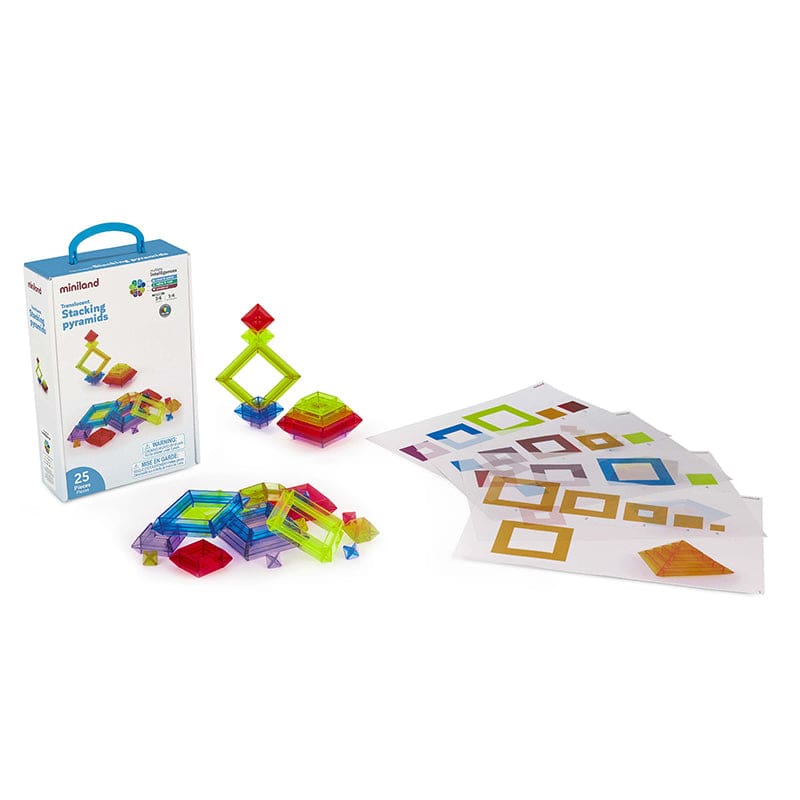 Translucent Stacking Pyramids - Manipulatives - Miniland Educational Corporation