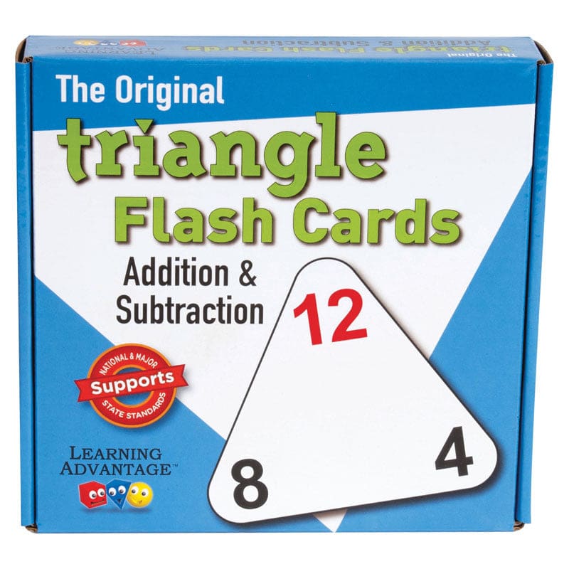 Triangle Flashcards Add/Sub (Pack of 6) - Flash Cards - Learning Advantage