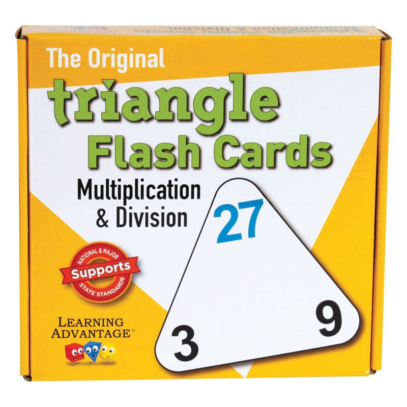 Triangle Flashcards Mult/Div (Pack of 6) - Flash Cards - Learning Advantage