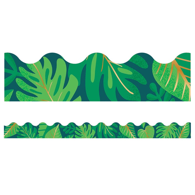 Tropical Leaves Scalloped Borders One World (Pack of 10) - Border/Trimmer - Carson Dellosa Education