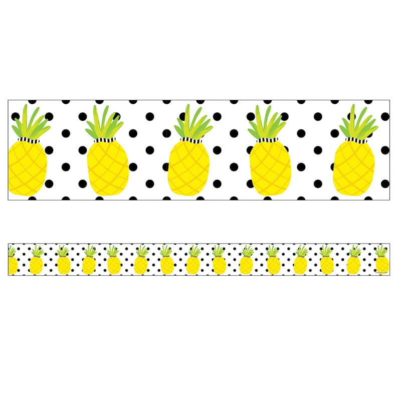 Tropical Pineappls Straight Borders Simply Stylish (Pack of 10) - Border/Trimmer - Carson Dellosa Education