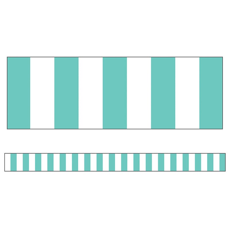 Turquoise Stripe Straight Borders Simply Stylish (Pack of 10) - Border/Trimmer - Carson Dellosa Education