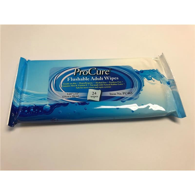 TwinMed Wipes Flushable Adult Pk24, Pack of 24 (Pack of 6) ShelHealth