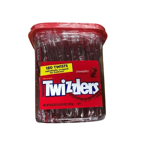 Twizzlers- Red Licorice Strawberry Twists, 180 ct. - ShelHealth.Com
