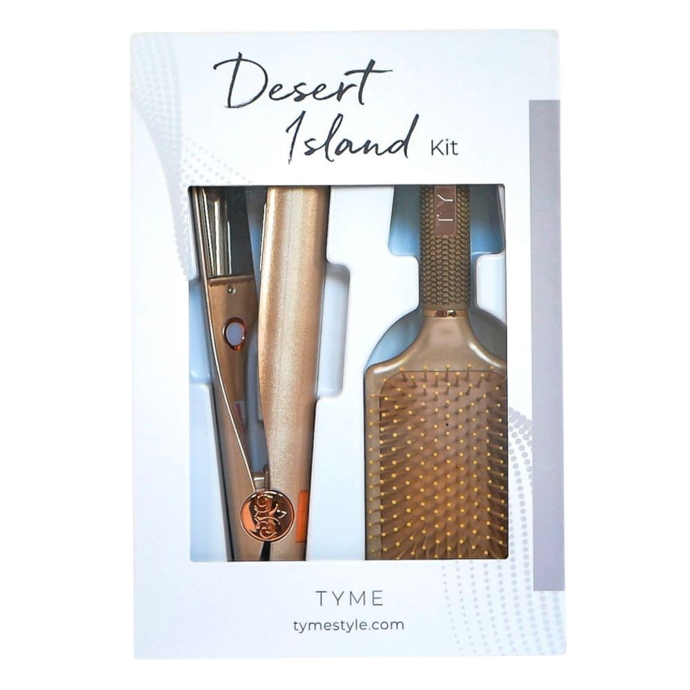 TYME Desert Island Kit Pro Iron & Paddle Brush (Rose Gold) - Styling Tools - TYME Desert