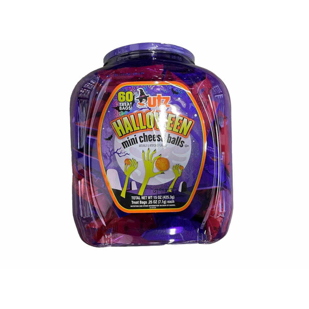 utz utz Halloween Edition mini cheese balls, 60 Treat Bags, 15 oz.