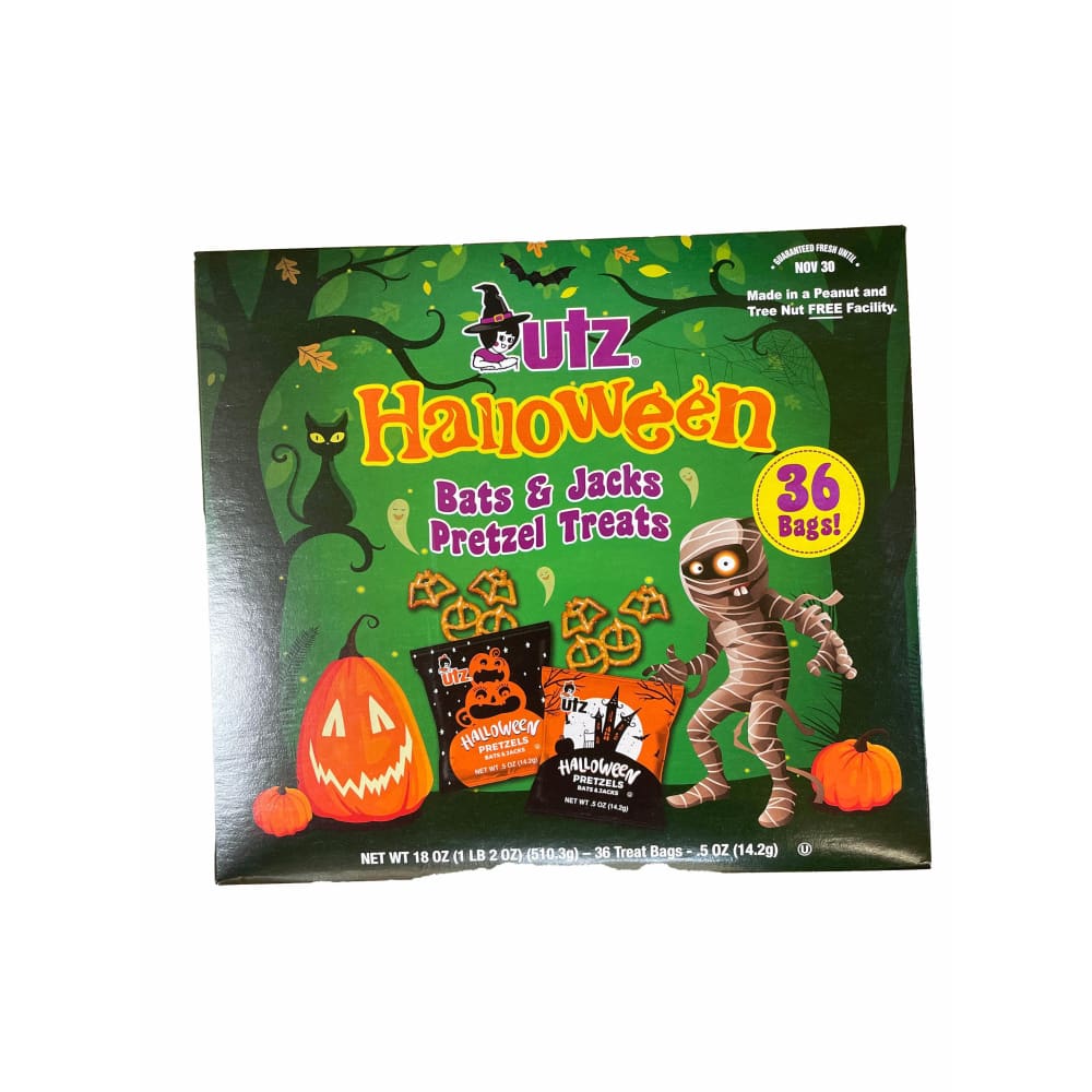 Utz Utz Halloween Pretzels 0.5 oz Bats & Jacks Treats Box, 36 ct