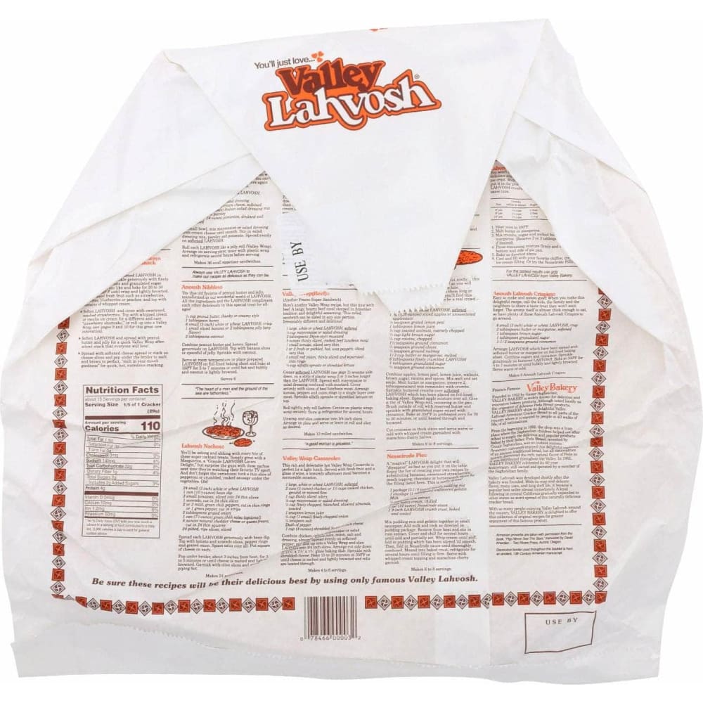 VALLEY LAHVOSH Grocery > Bread VALLEY LAHVOSH Cracker Bread Original, 15.75 oz