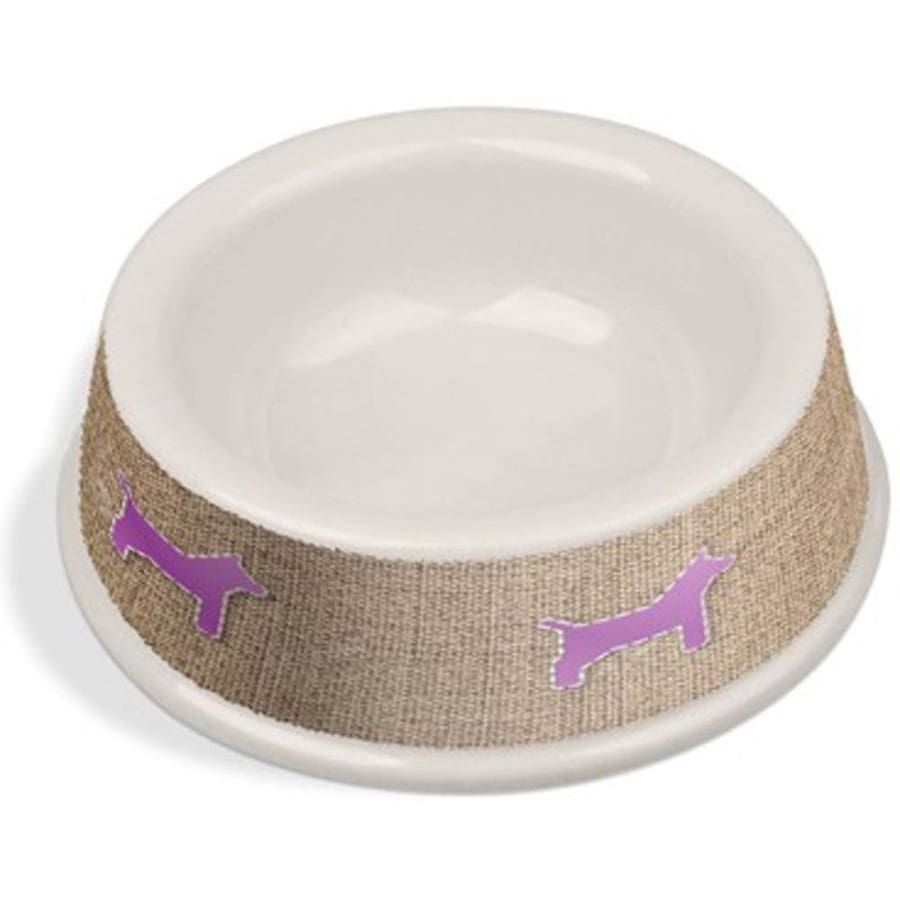 Van Ness Plastics Bamboo Decorated Non-Tip - Non-Skid Dog Bowl Assorted 25 Ounces - Pet Supplies - Van Ness