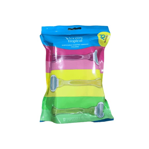 Venus Tropical Disposable Razors, 12 Count - ShelHealth.Com