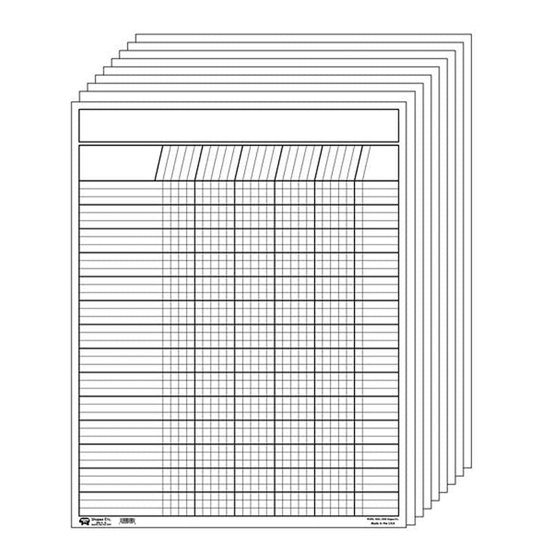 Vertical Incentive Chart Set White - Incentive Charts - Creative Shapes Etc. LLC