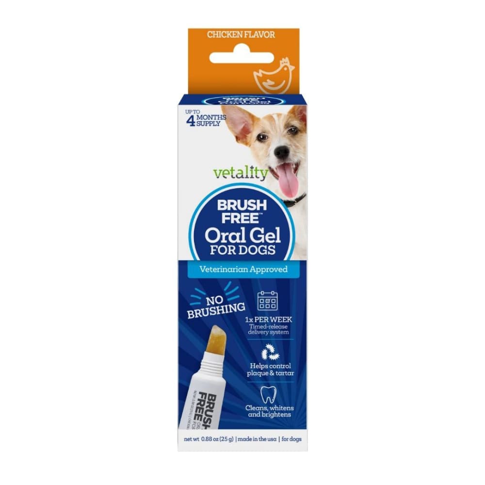 Vetality Brush Free Oral Gel for Dogs 1ea-25 g - Pet Supplies - Vetality