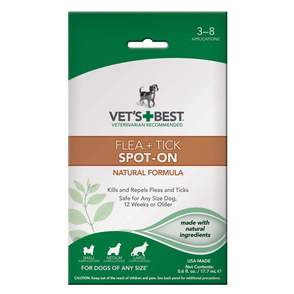 Vet’s Best Flea and Tick Spot-On 0.6 fl. oz - Pet Supplies - Vets Best