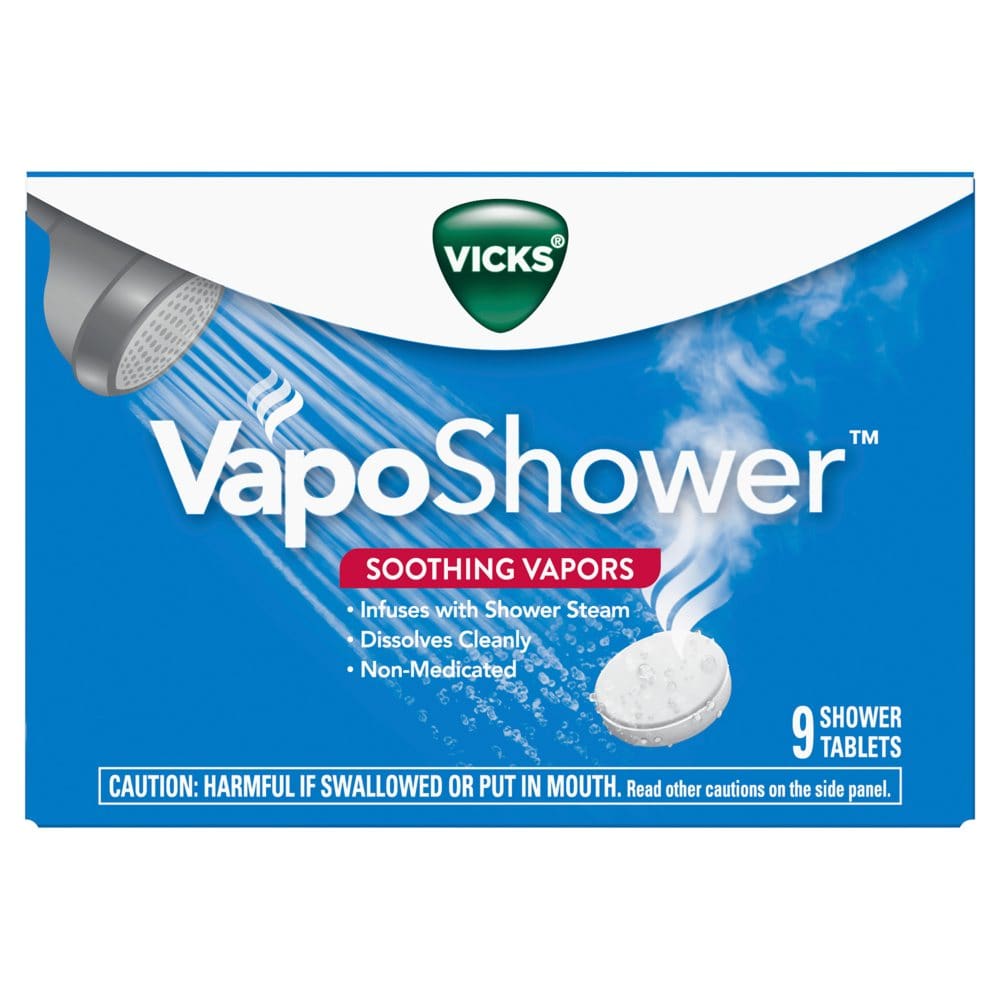 Vicks VapoShower Shower Tablet Shower Bomb Aromatherapy Vapors (9 ct.) - HSA & FSA - Medicine Cabinet - Vicks