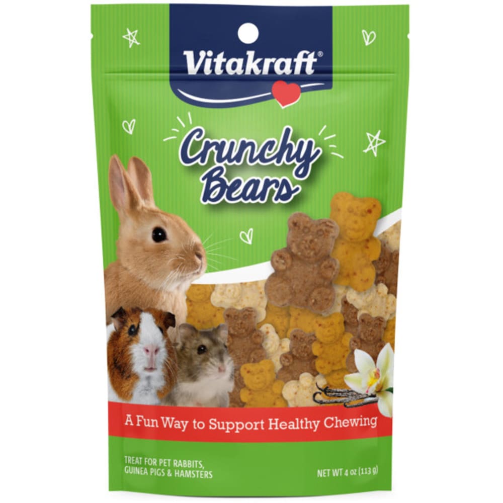 Vitakraft Crunchy Bears Small Animal Treats 1ea-4 oz - Pet Supplies - Vitakraft
