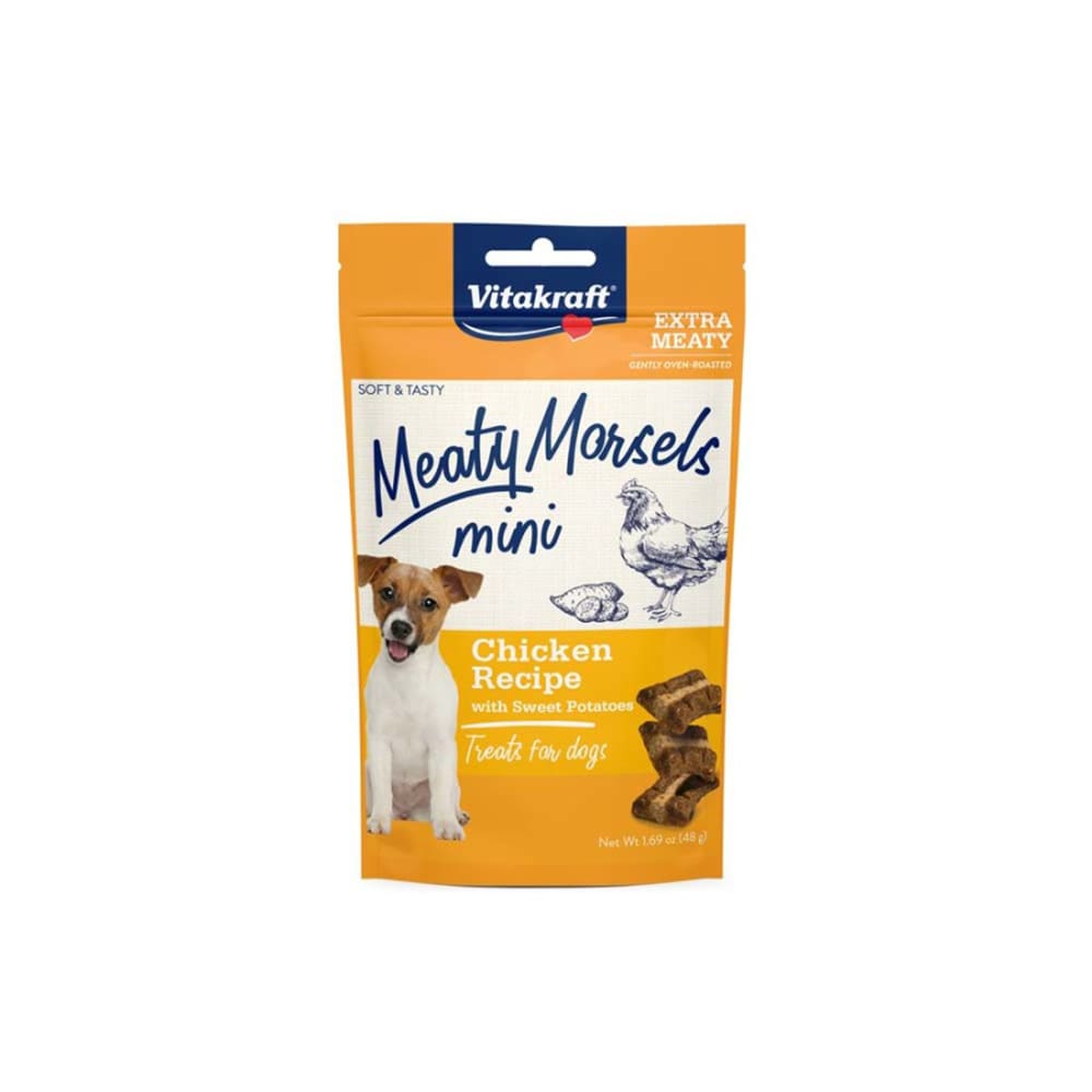 Vitakraft Meaty Morsels Chicken Recipe with Sweet Potato Dog Treat Mini Mini 1.69 oz - Pet Supplies - Vitakraft