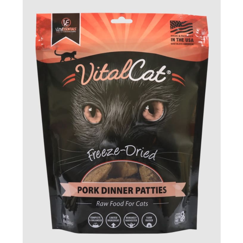 Vital Essentials Cat Freeze-Dried Patties Pork 8Oz - Pet Supplies - Vital Essentials
