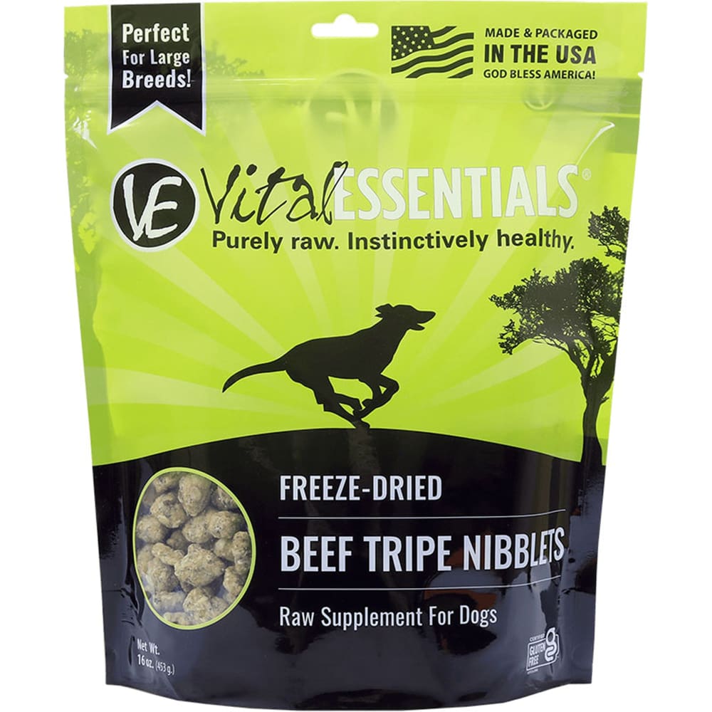 Vital Essentials Dog Freeze-Dried Nibs Beef Tripe 16Oz - Pet Supplies - Vital Essentials