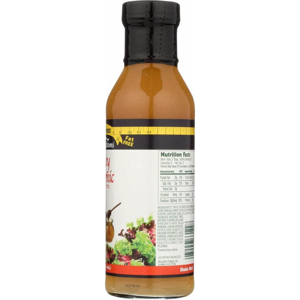 Walden Farms Walden Farms Honey Balsamic Vinaigrette, Free From Calorie Sugar Fat Gluten & Carbohydrate, 12 Oz