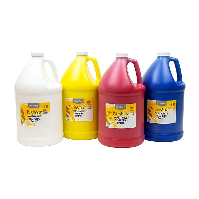 Wash Tempera 4 Gal Kit Wh Yl Rd Bl - Paint - Rock Paint Distributing Corp