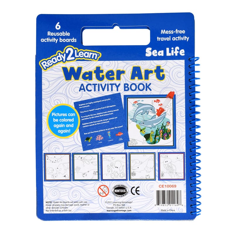 Water Art Activity Book Sea Life (Pack of 6) - Art Activity Books - Learning Advantage