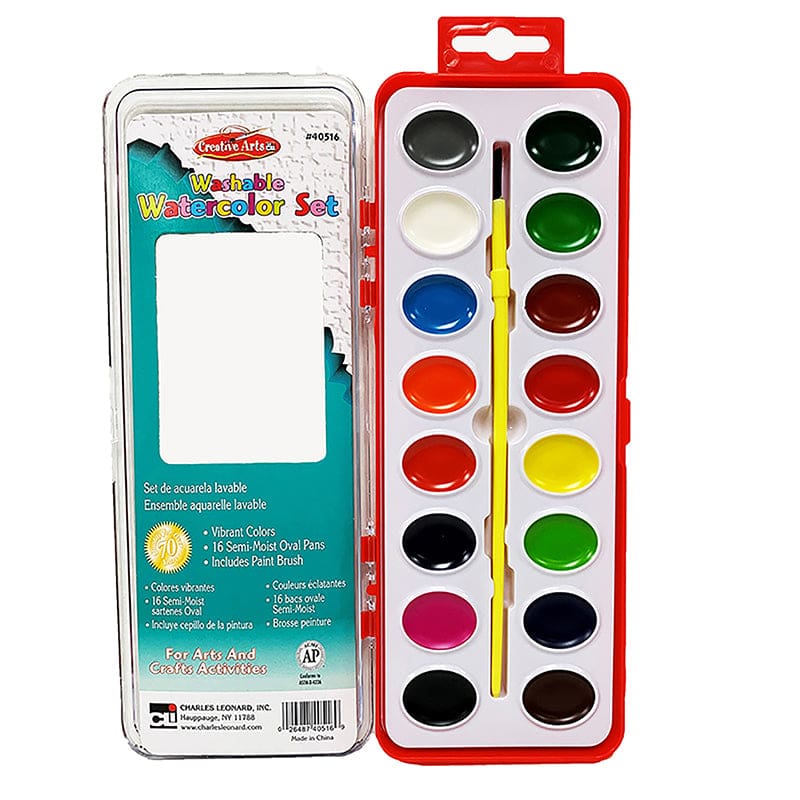 Water Color Paint Set 16 Asst Clrs (Pack of 12) - Paint - Charles Leonard