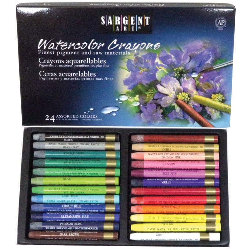 Watercolor Crayons 24 Colors - Crayons - Sargent Art Inc.