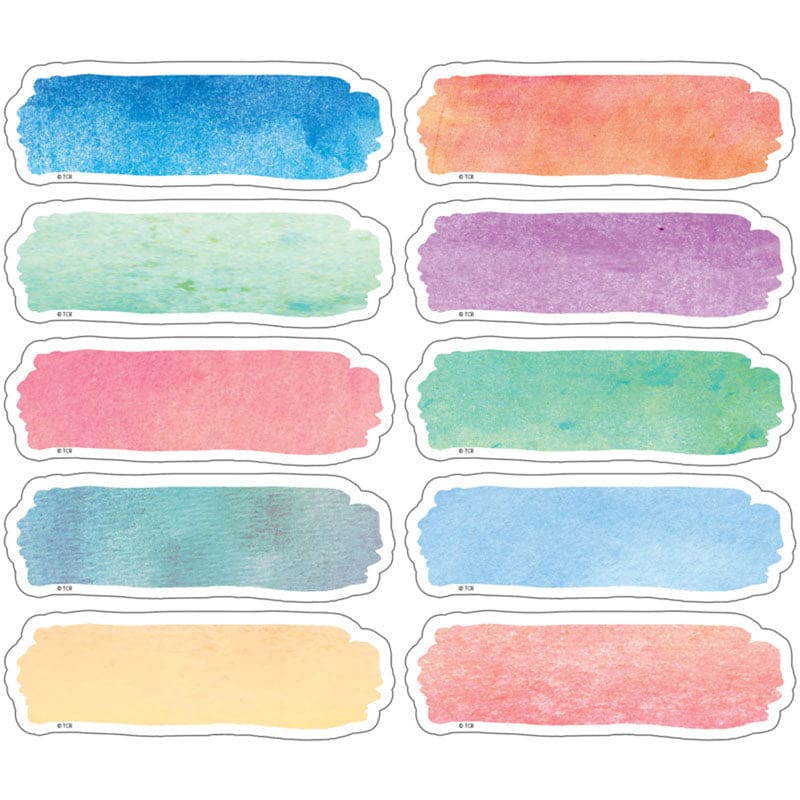 Watercolor Labels Magnetic Accents (Pack of 6) - Whiteboard Accessories - Teacher Created Resources