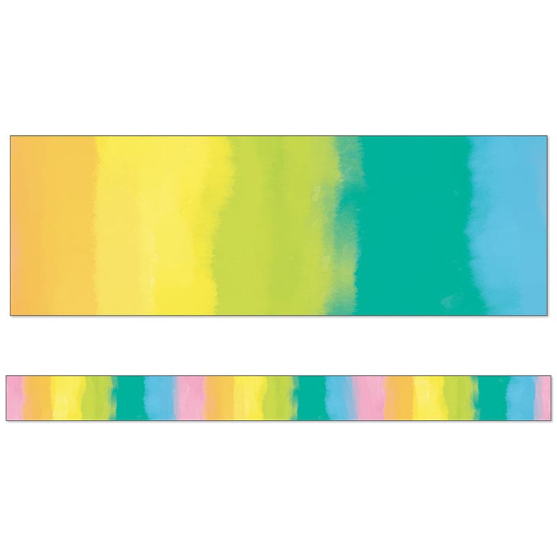 Watercolor Straight Borders Creatively Inspired (New Item With Future Availability Date) (Pack of 10) - Border/Trimmer - Carson Dellosa