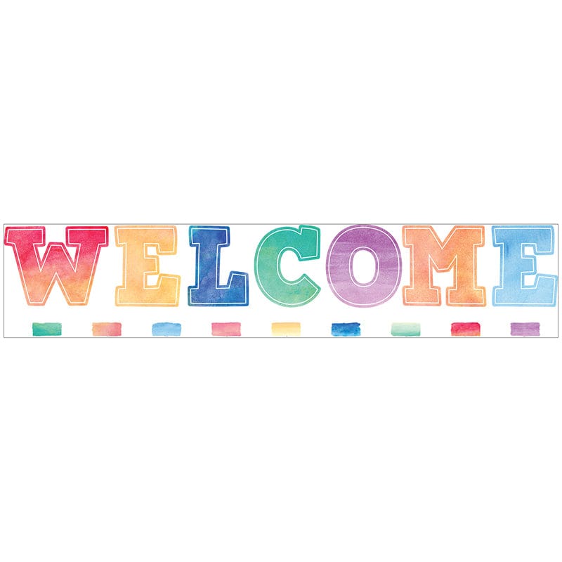 Watercolor Welcome Bbs (Pack of 3) - Classroom Theme - Teacher Created Resources