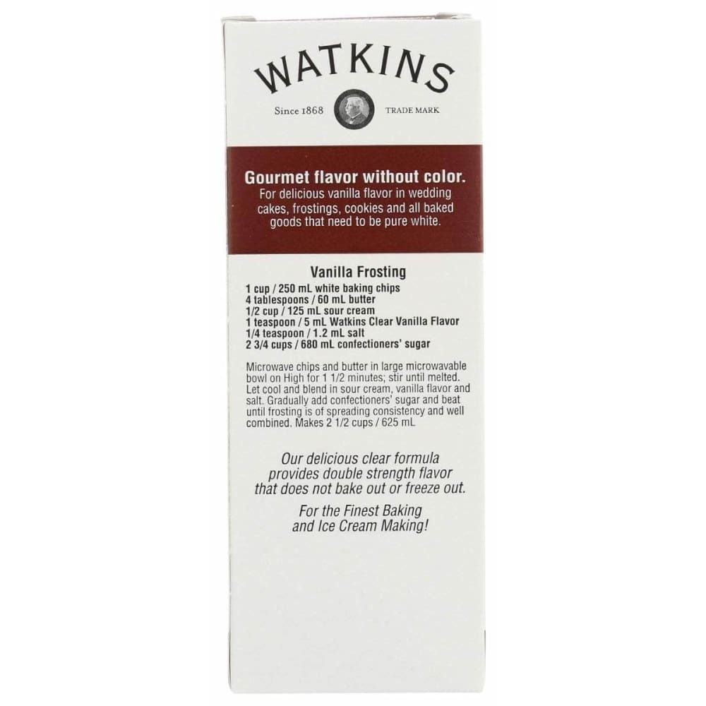 WATKINS Watkins Clear Vanilla Flavor, 2 Fo