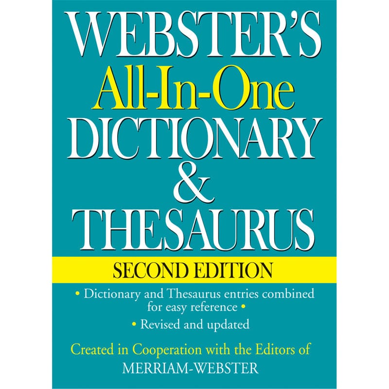 Websters All In One Dictionary & Thesaurus Second Edition (Pack of 3) - Reference Books - Federal Street Press
