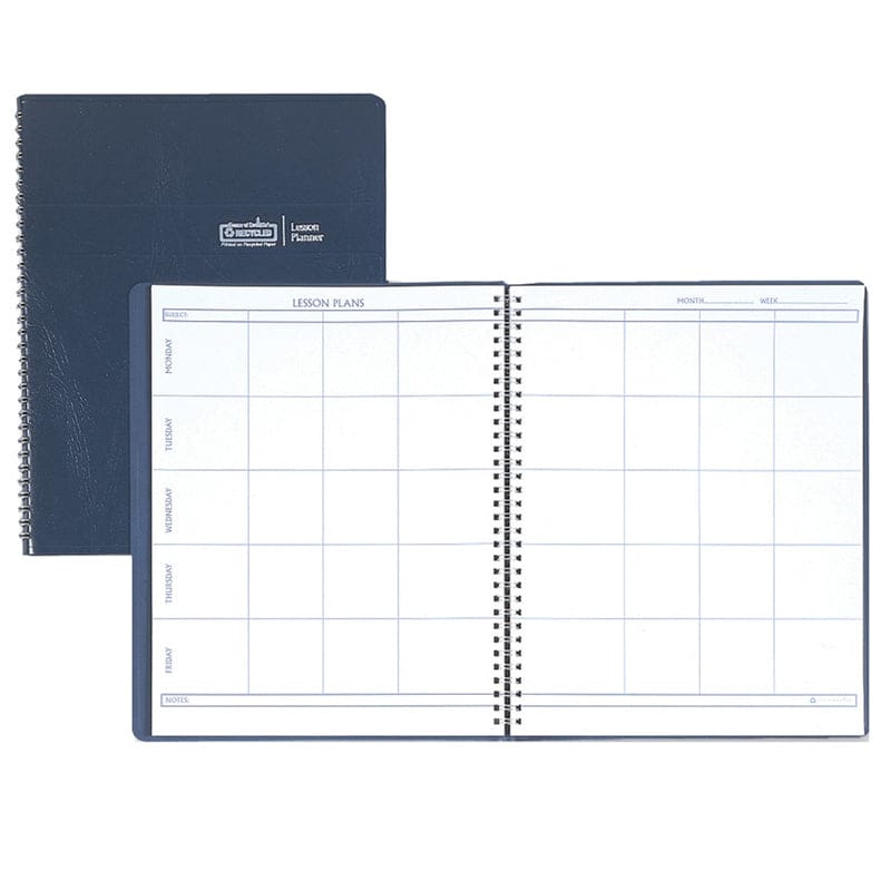 Weekly Lesson Planner Blue Simulated Leather Cover (Pack of 3) - Plan & Record Books - House Of Doolittle
