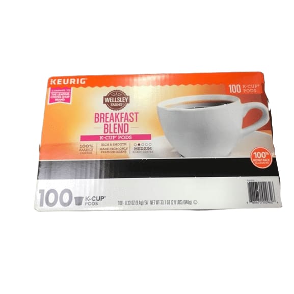 Wellsley Farms Breakfast Blend K-Cup Packs, 100 ct. - ShelHealth.Com