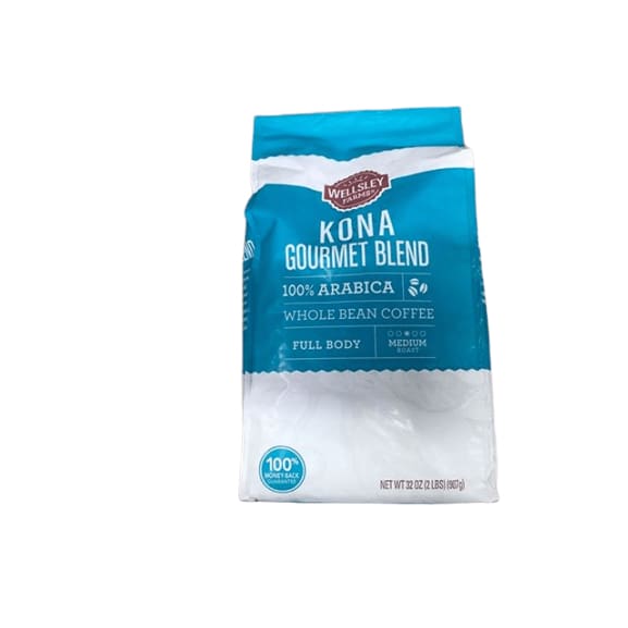 Wellsley Farms Kona Gourmet Blend Whole Bean Coffee, 32 oz. - ShelHealth.Com