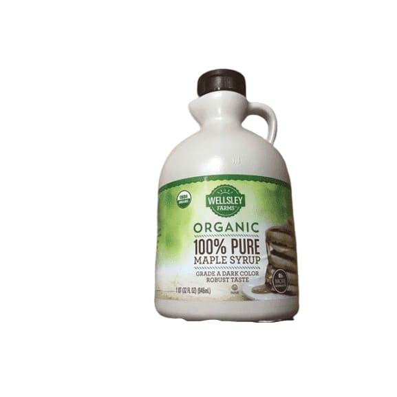 Wellsley Farms Organic Grade A Dark Maple Syrup, 32 oz. - ShelHealth.Com