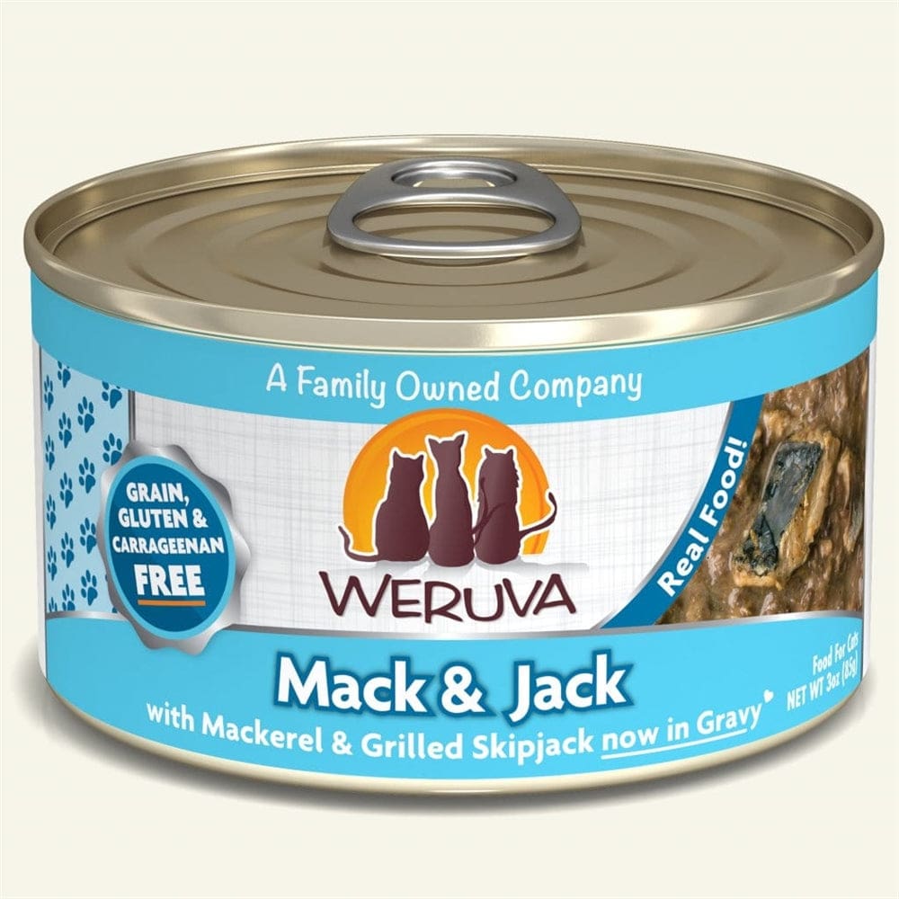 Weruva Cat Mack and Jack with Mackerel and Grilled Skipjack in Gravy 5.5oz (Case Of 12) - Pet Supplies - Weruva
